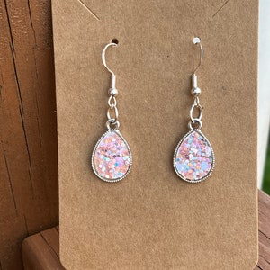 Hypoallergenic, Dainty and Shimmery Dangle Earrings