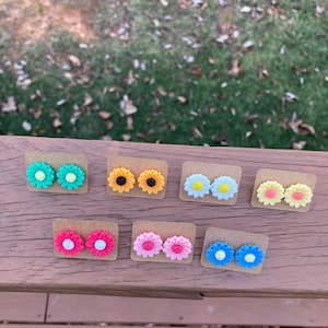Hypoallergenic and Fun Multicolored Sunflower  Earrings - Valentine’s Day Gifts for Women
