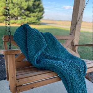 Chunky Knit Throw Blanket | Soft Chenille Knotted Blanket - Etsy