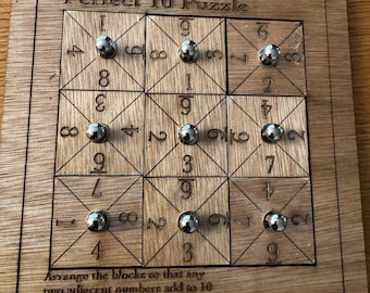 Perfect 10 Brain Teaser Puzzle - Wooden Challenge