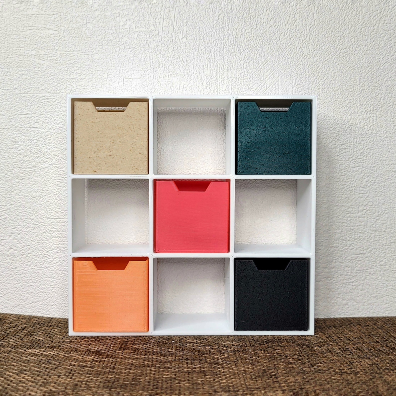 9 Cube Open Shelving Unit, Open Case Bookshelf, Miniatures Shelving ...
