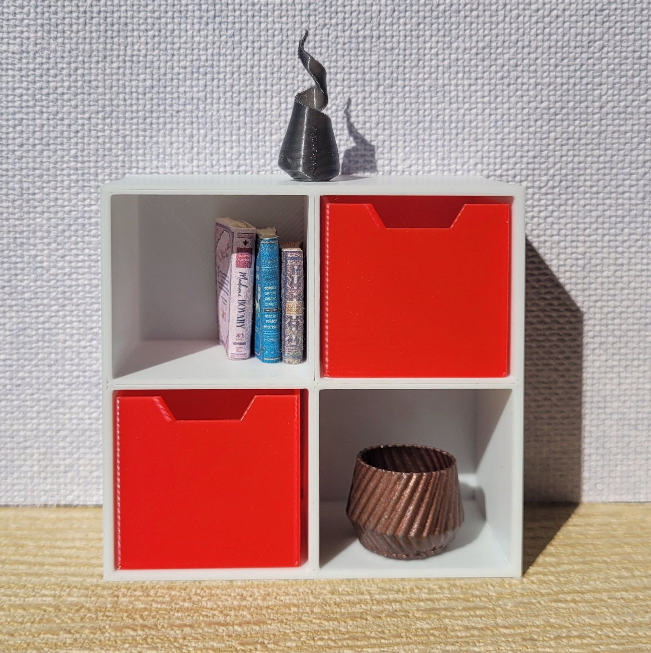 Shelving for Dolls 4 Cube Shelving Unit Miniatures Shelving Etsy