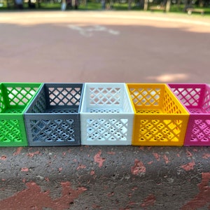 The 2&quot; milk crates, Doll for Crate, Miniatures Milk Crate, Miniatures Storage Box, Milk Crates for Dollhouse
