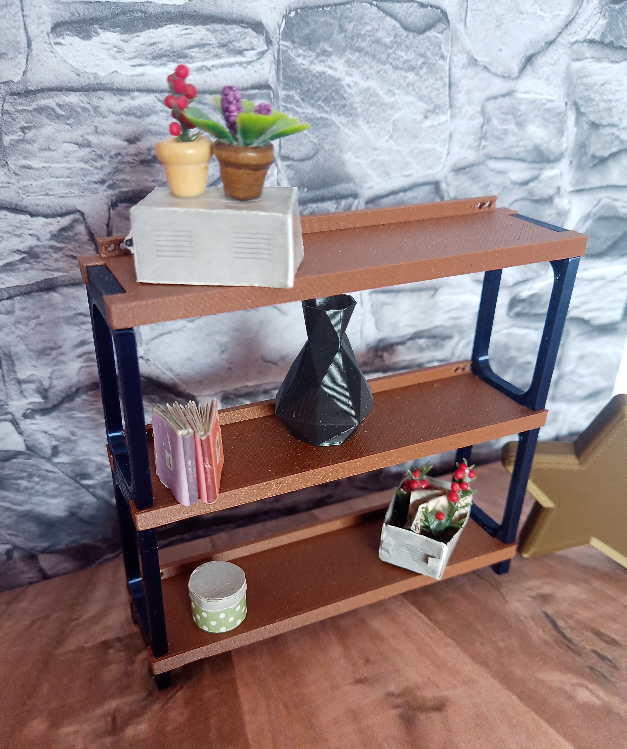 Miniature Collection Rack Miniature Dollhouse Shelving, Walnut Wood Rack, 1:12 Scale - Etsy