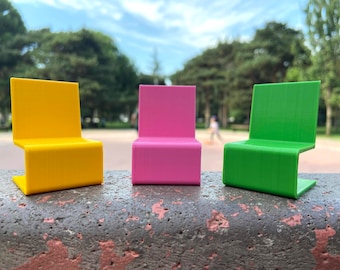 Modern Miniature Chair, Dollhouse Furniture