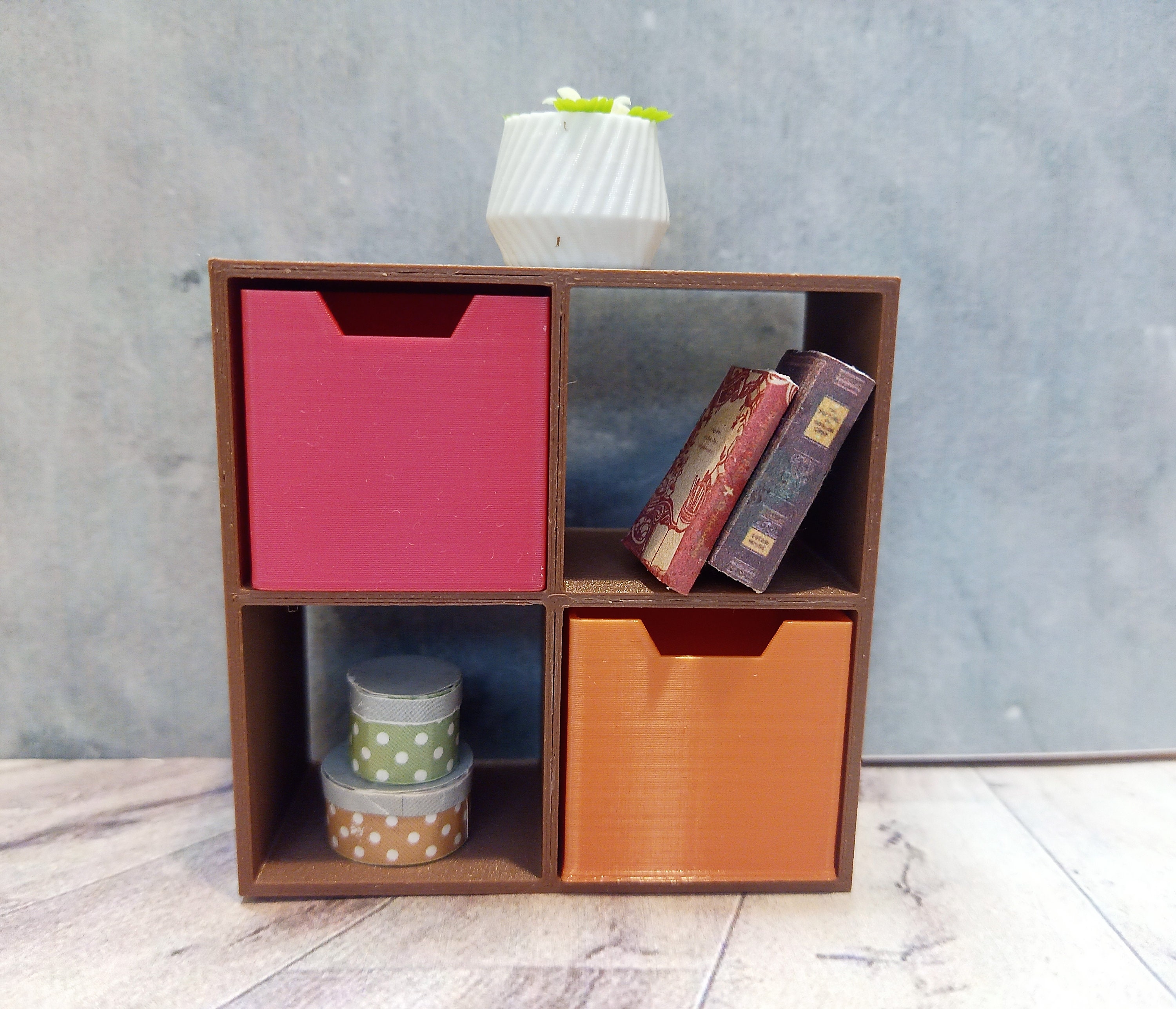 Shelving for Dolls 4 Cube Shelving Unit Miniatures Shelving Etsy