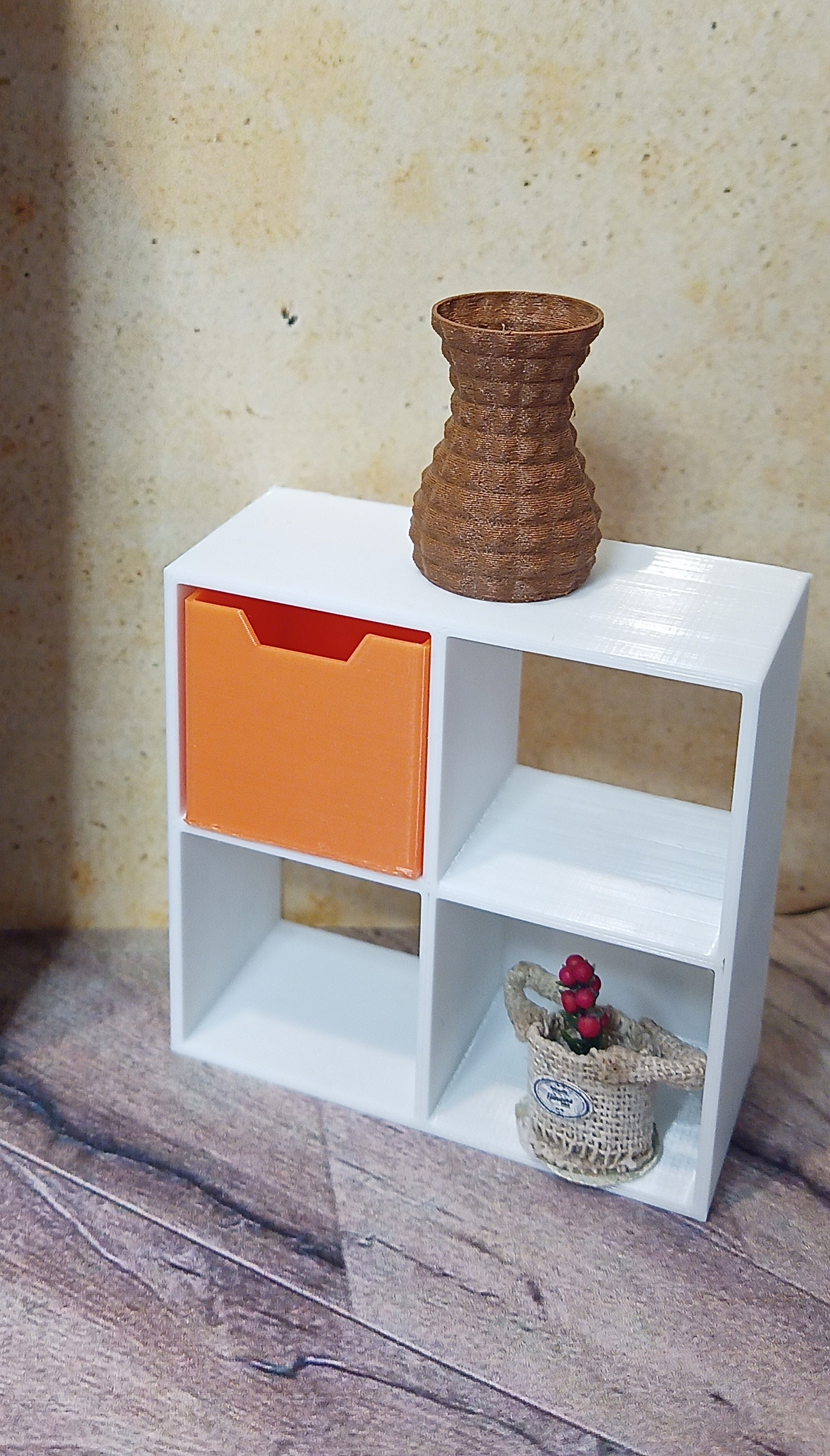 Shelving for Dolls 4 Cube Shelving Unit Miniatures Shelving Etsy