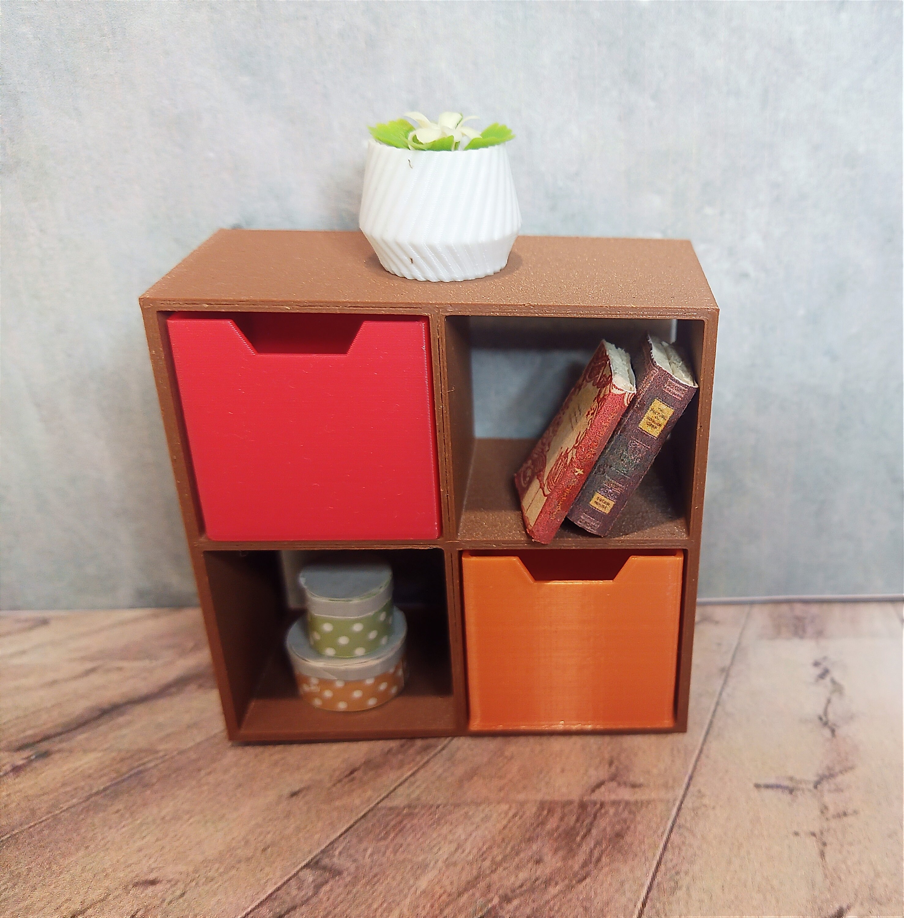 Shelving for Dolls 4 Cube Shelving Unit Miniatures Shelving Etsy