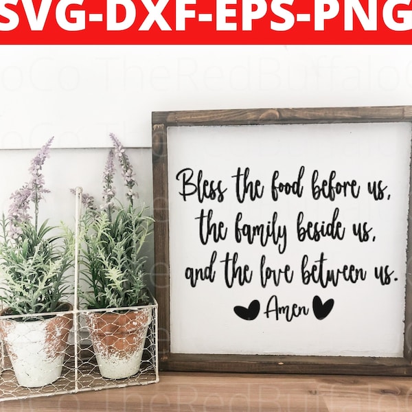 Bless Us svg, Bless Us png, Daily Prayer svg, Daily Prayer png, Family svg, Family png, Dinner Table svg, Dinner Table png, Home Decor svg