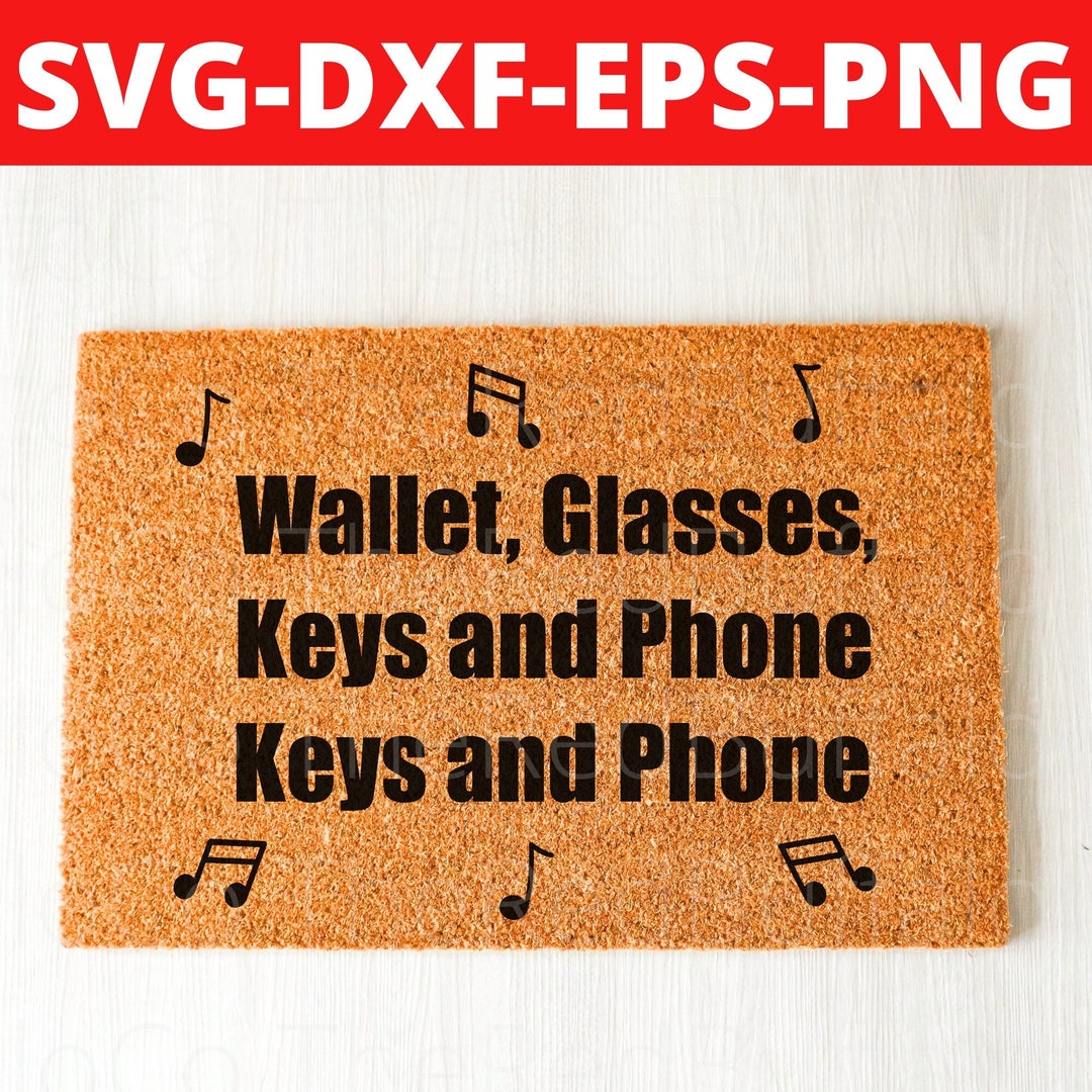 Wallet Glasses Keys and Phone Keys and Phone Svg, Wallet Glasses Keys