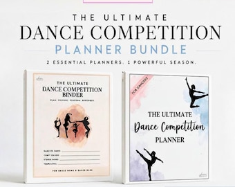 Pack d'organisateurs de compétitions de danse | Agenda maman dansant | Cartable de papa de danse | Agenda de danse imprimable PDF | Organisateur de compétition