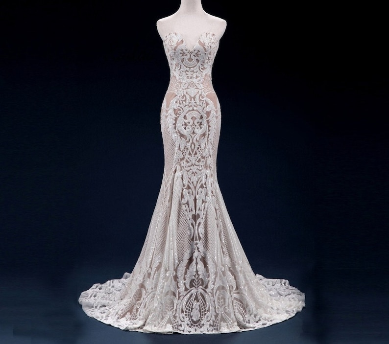 Boho Wedding Dress Lace Vintage Boho Wedding Dresslace | Etsy