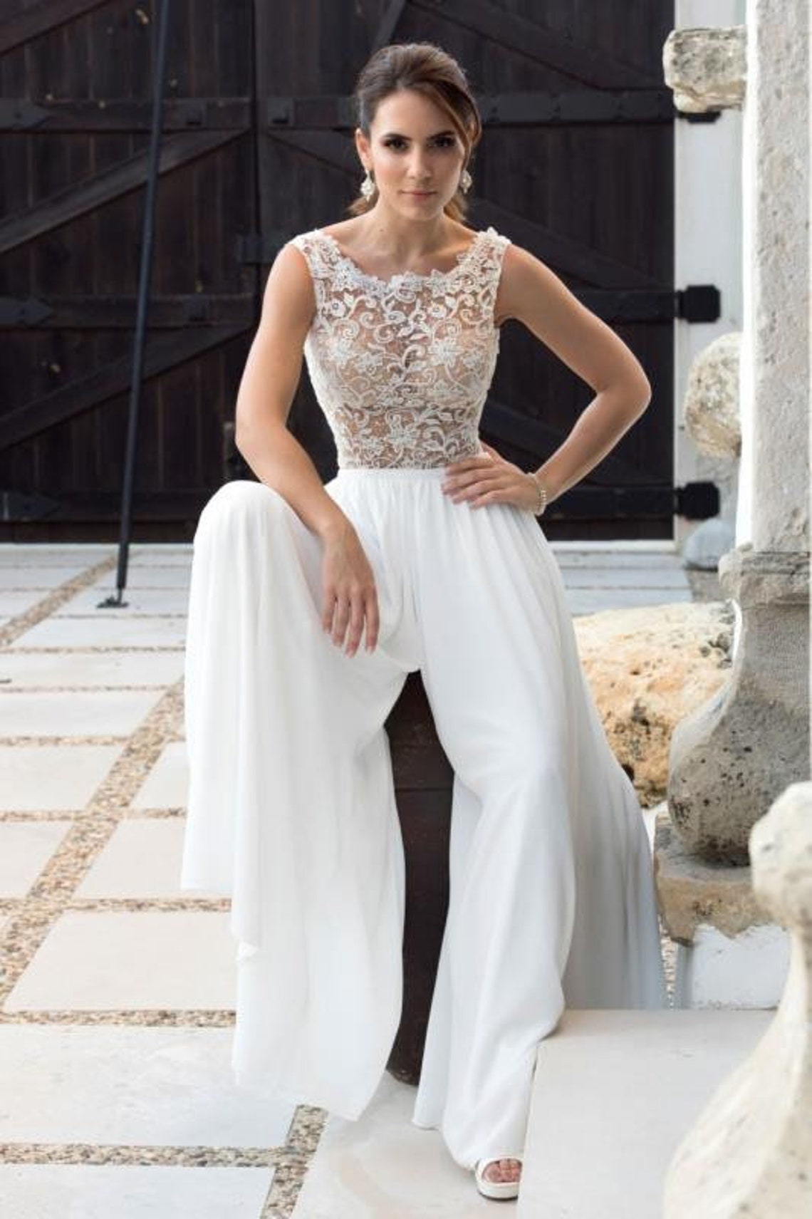 Braut Jumpsuit BrautHochzeit Jumpsuit Braut Jumpsuit Etsy