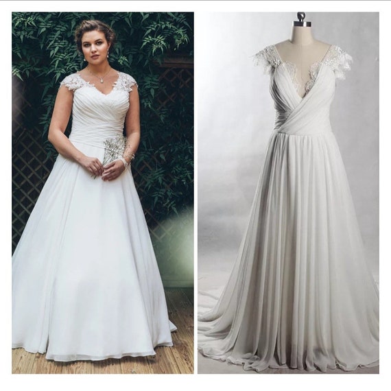 Boho Hochzeitskleid Vintage Chiffon Boho Brautkleid Strand ...