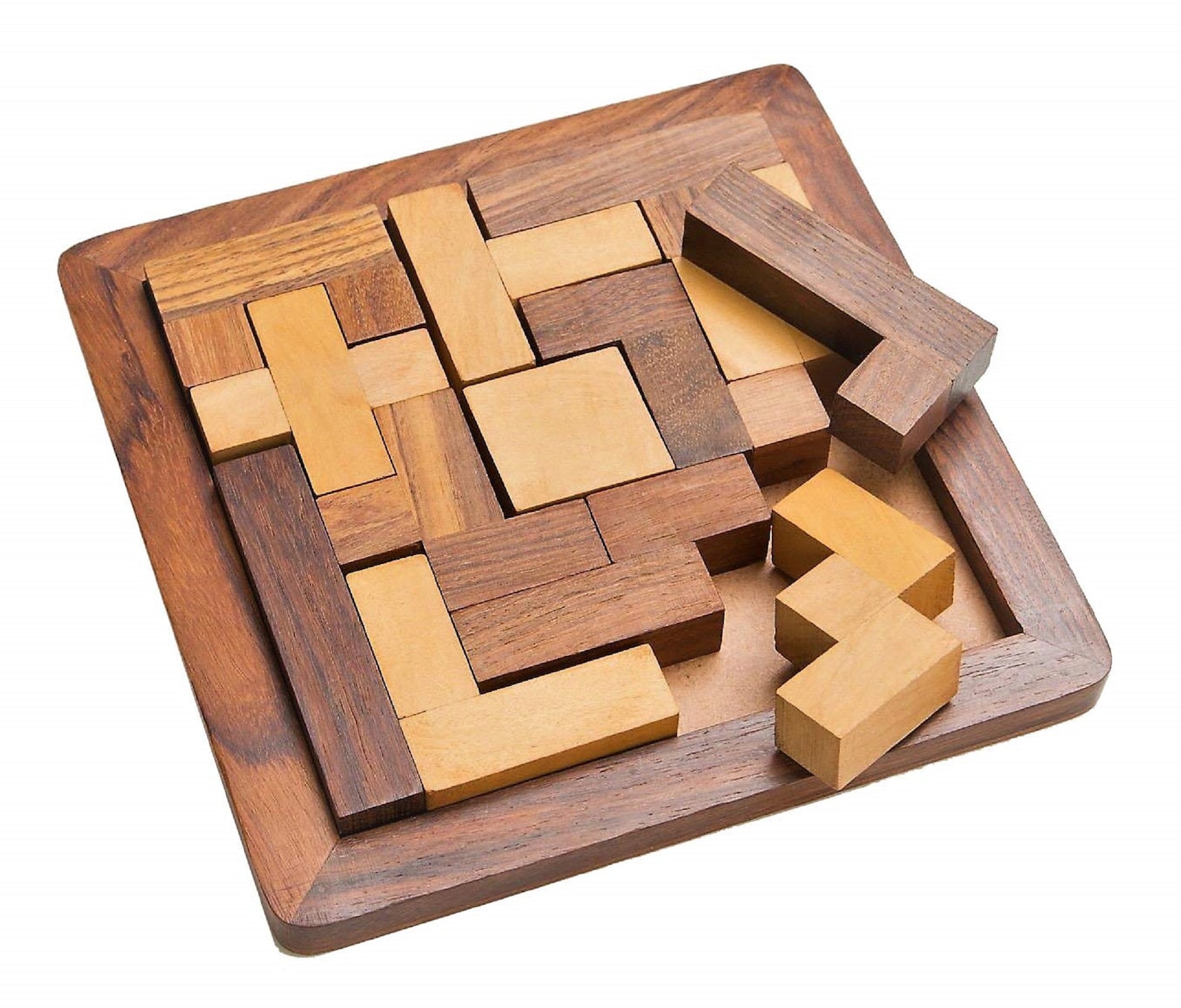 Wooden Square Jigsaw Puzzles Wooden Family Games Openended Etsy