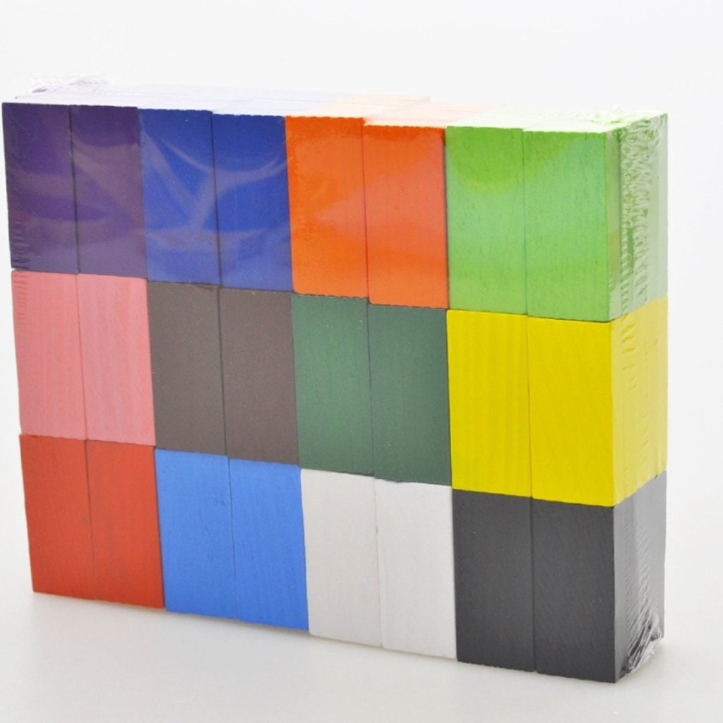 YIQI Ensemble de Blocs de Dominos en Bois coloré 120pcs, Jeu de