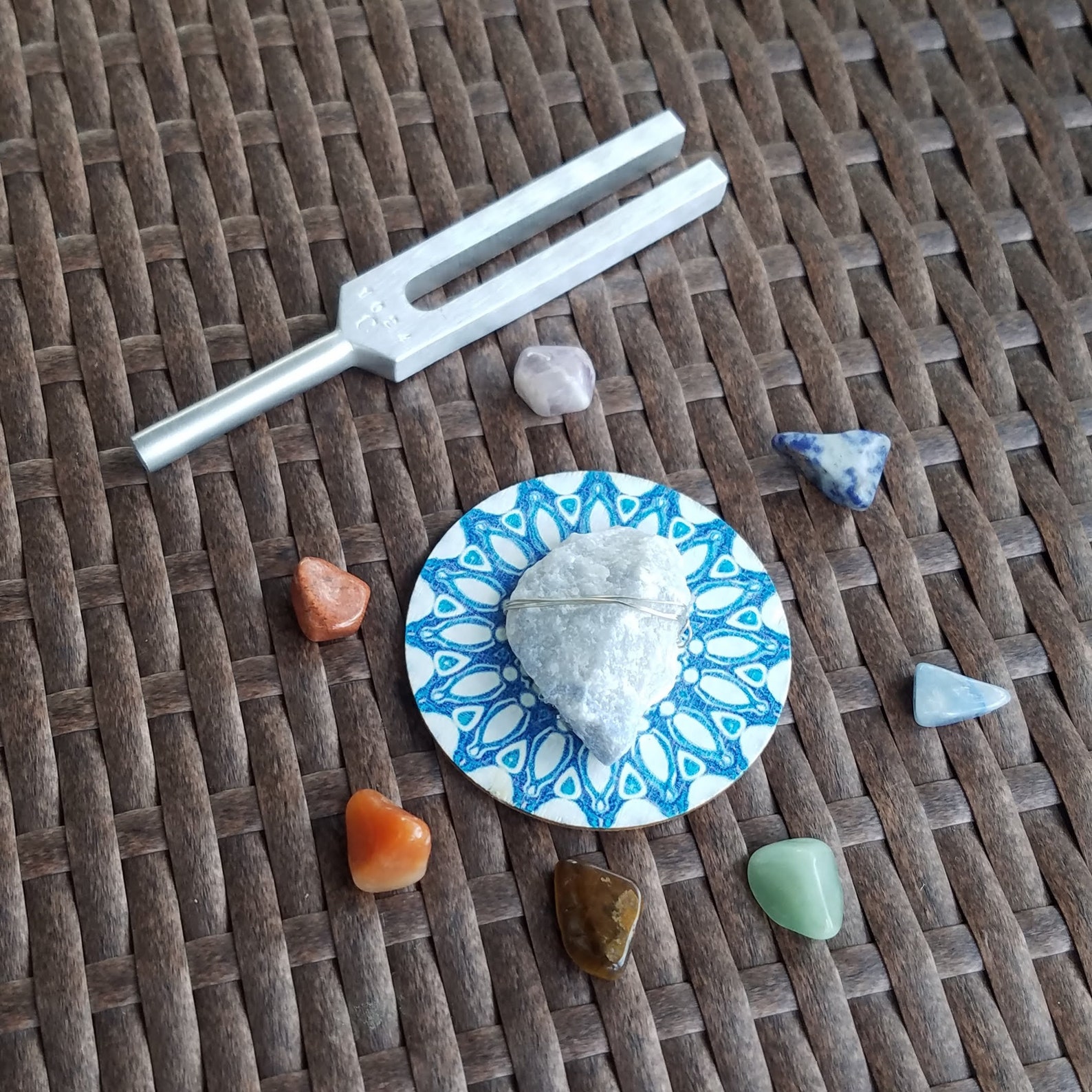 Reiki Infused Tuning Fork Crystal Activator & Chakra Stones Etsy