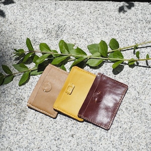 Leather Card Holder/Tarjetero/ Handmade/Hecho a mano/Mininalista/Cuero/Piel/
