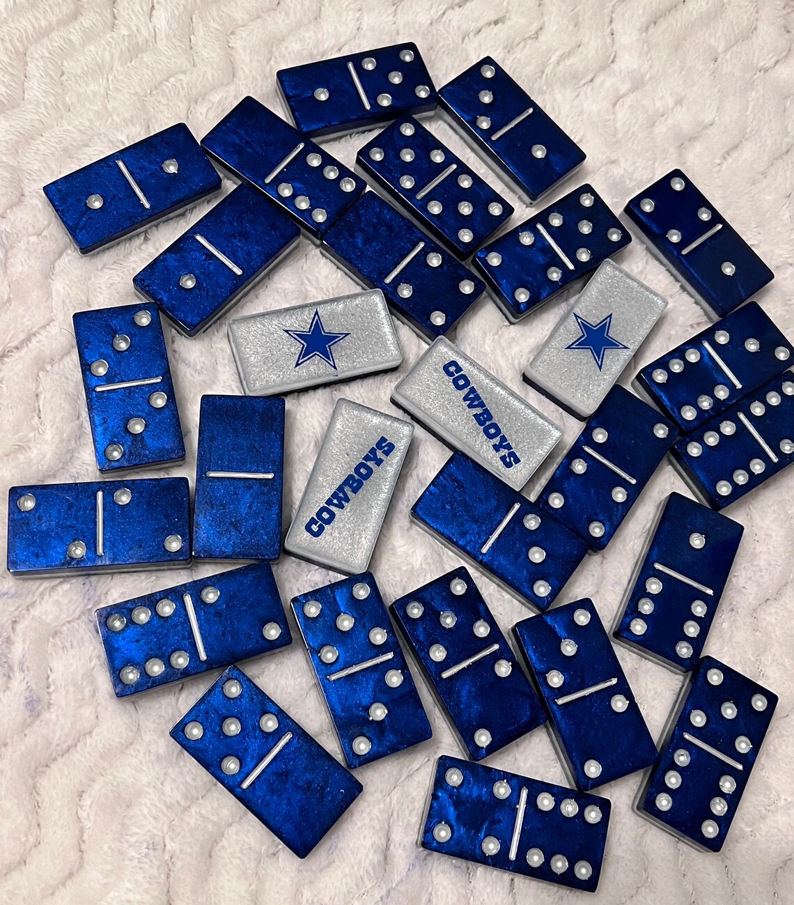 Custom NFL Dominoes Dallas Cowboys Family Game Night Etsy