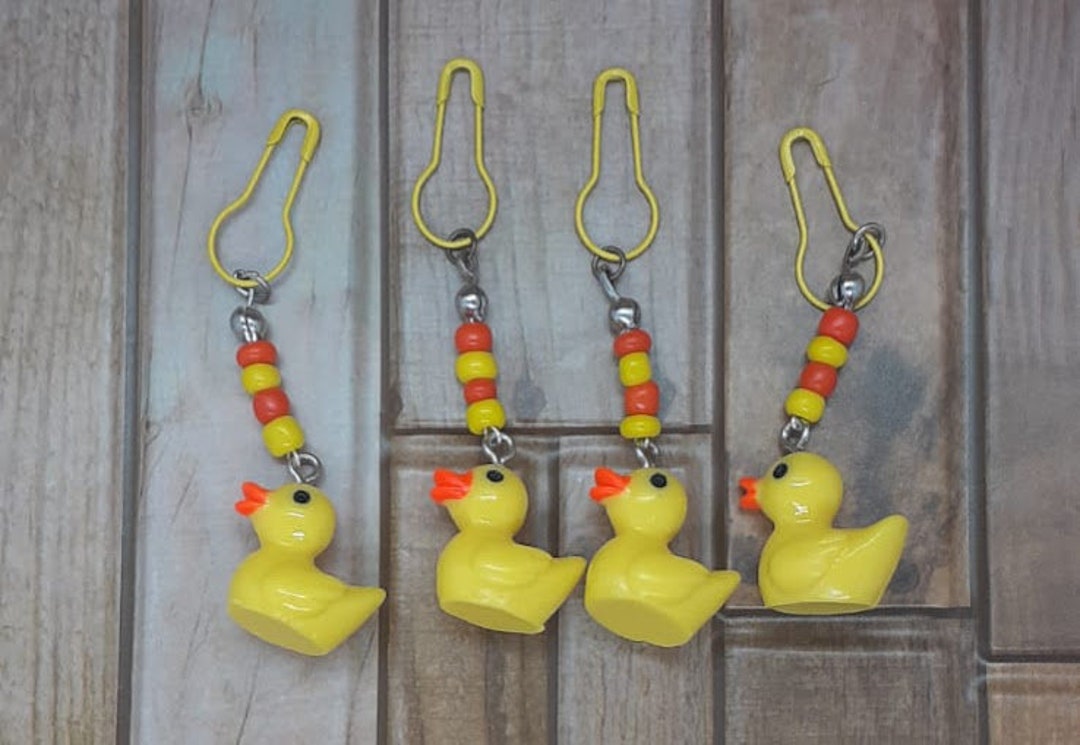lastig Authenticatie hypotheek Rubber Ducky Stitch Markers 4 Pack Tool for Knitting and - Etsy