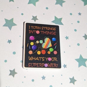 Superpower ｜ Needle Minder｜Cross Stitch｜Notion｜Magnetic Needle Minder ｜Needle Holder｜ Embroidery ｜Cross Stitch Gift｜