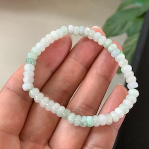 Certified Myanmar Burmese Green Natural Jadeite Jade Abacus Drum Fine Gemstone Beads Bracelet Bangle For Women Child