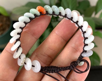 Bracciale con chip di agata rossa | Perla di pietra naturale - My