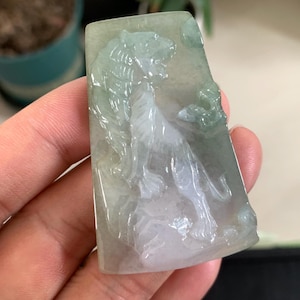 Myanmar Jade Tiger Pendant: Chinese Zodiac Necklace