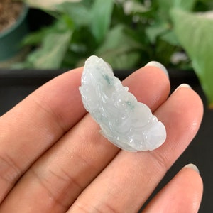 Certyfikowany birmański naturalny lodowy jadeit jadeit Pi xiu Dragon Good Luck Fengshui Fine Small Pendant Chain Necklace dla kobiet She Sister