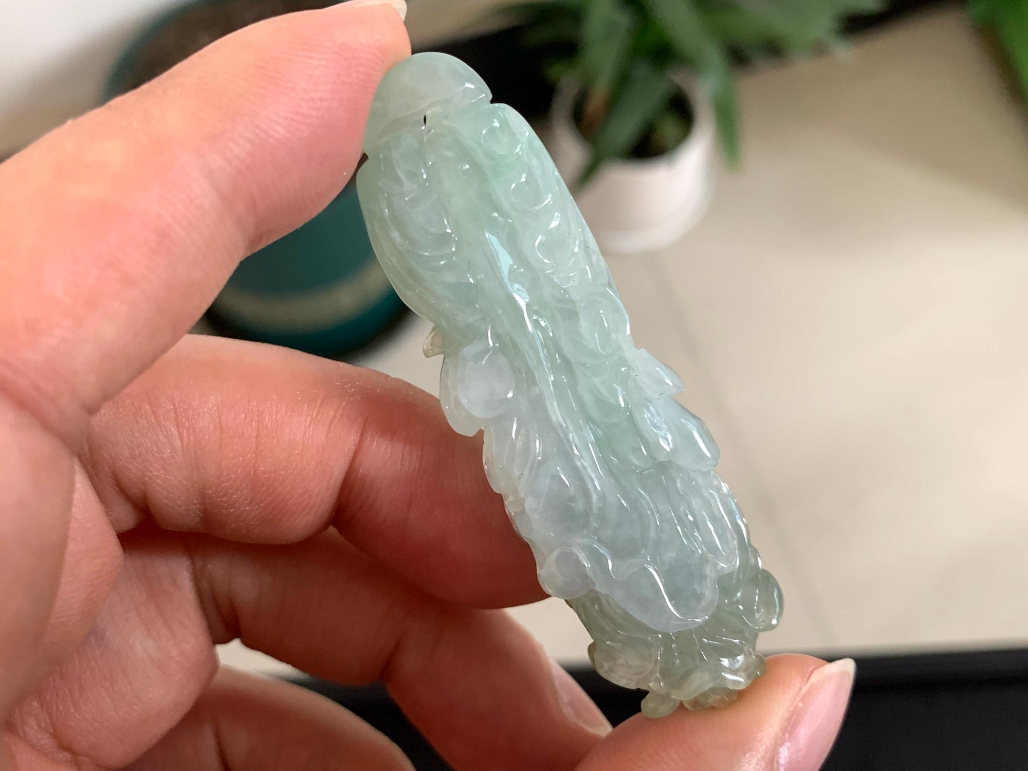 Certified Burmese Natural Jade Jadeite Flower Cabbage Vegetables Plant Pendant Jewelry Necklace Gift