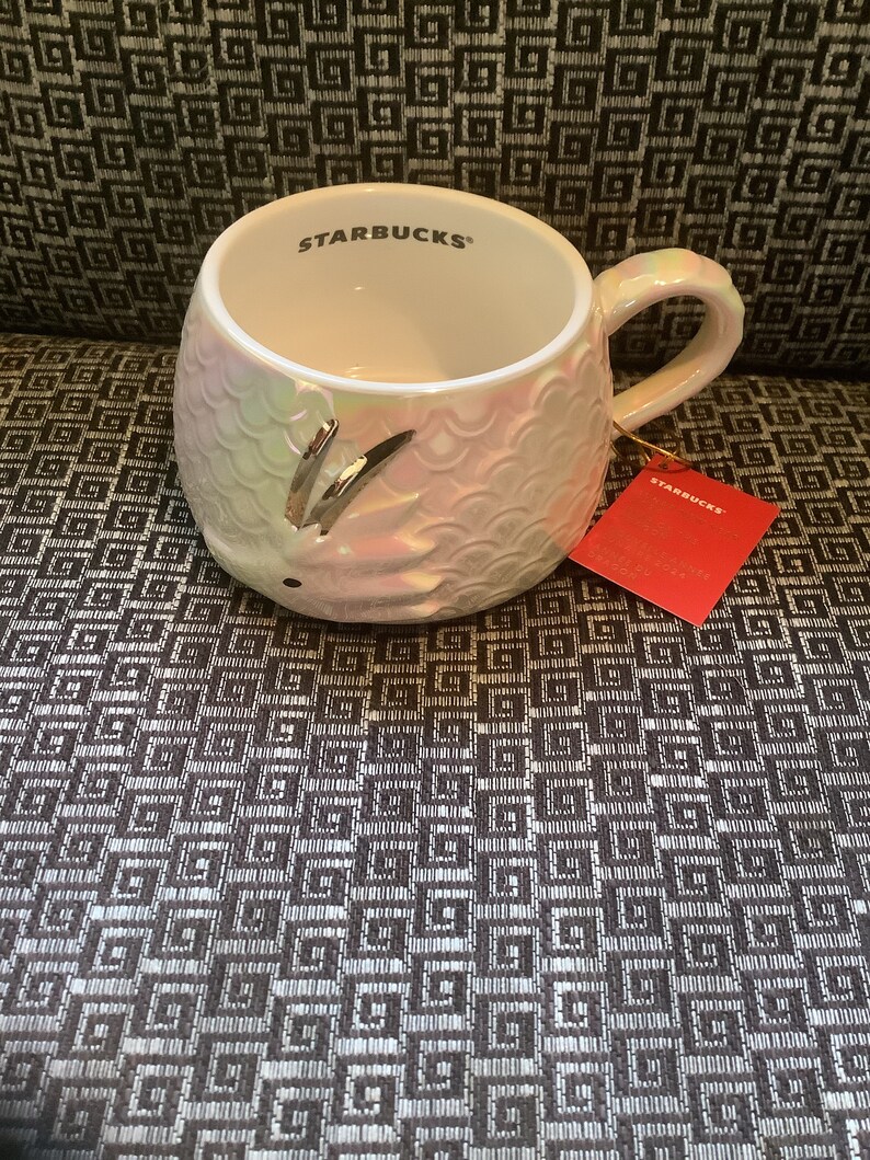 Starbucks Year of the Dragon 14 Oz White Iridescent Heavy Ceramic Mug, Nwt Etsy