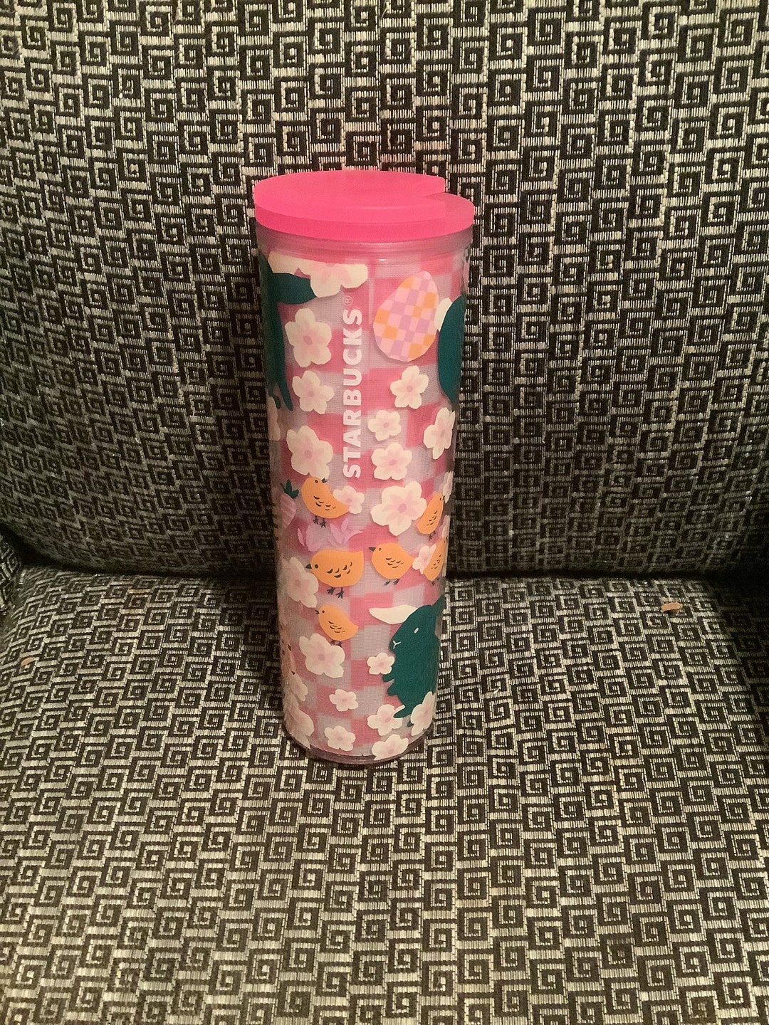 Starbucks Easter 2023 Grande Pink & White Checkered Tumbler, Nwt Etsy