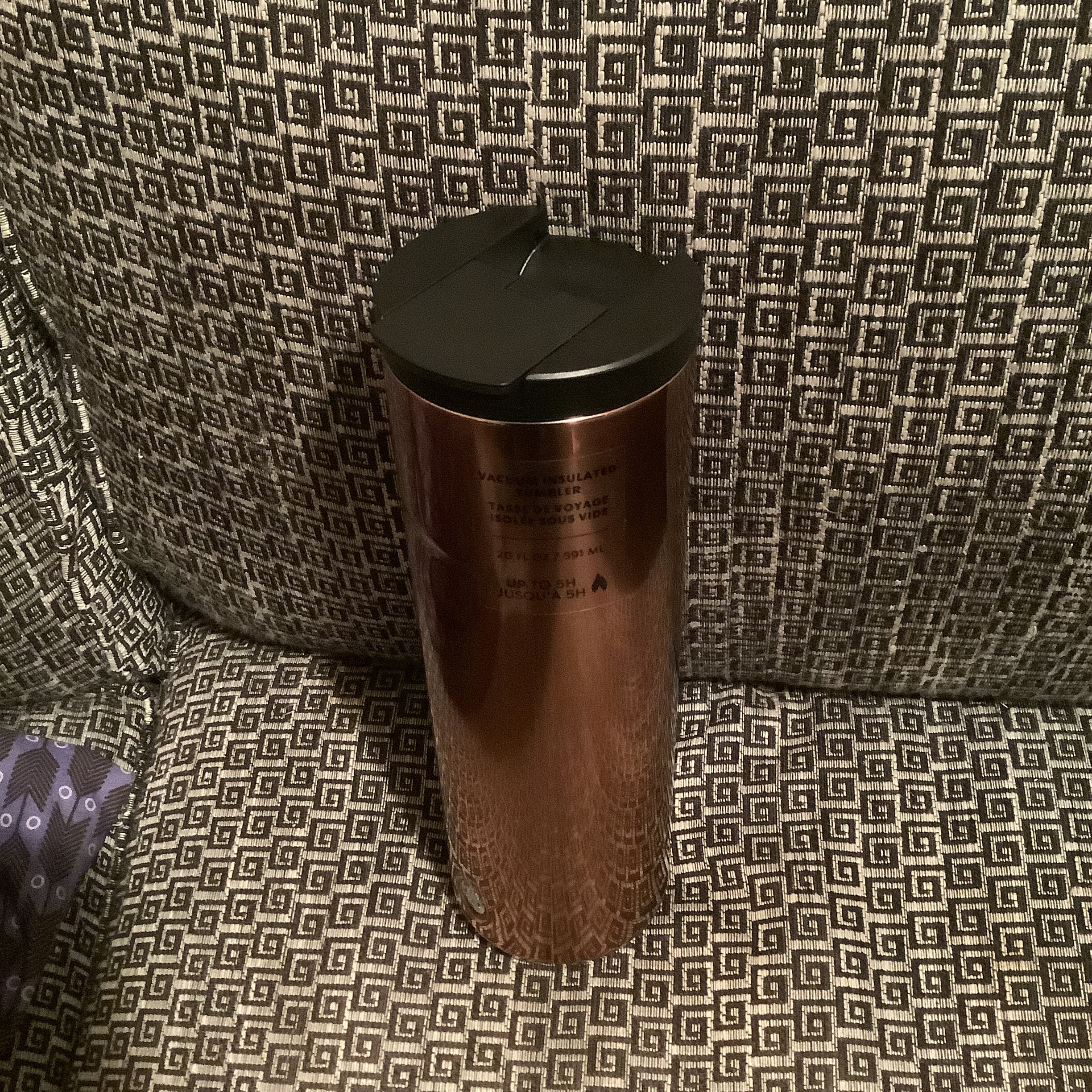 Rose Gold Tumbler with Matte Black Personalized Starbucks Logo Decal - 20  oz Double Wall Insulated Tumbler with sipper lid and straw – SheltonShirts