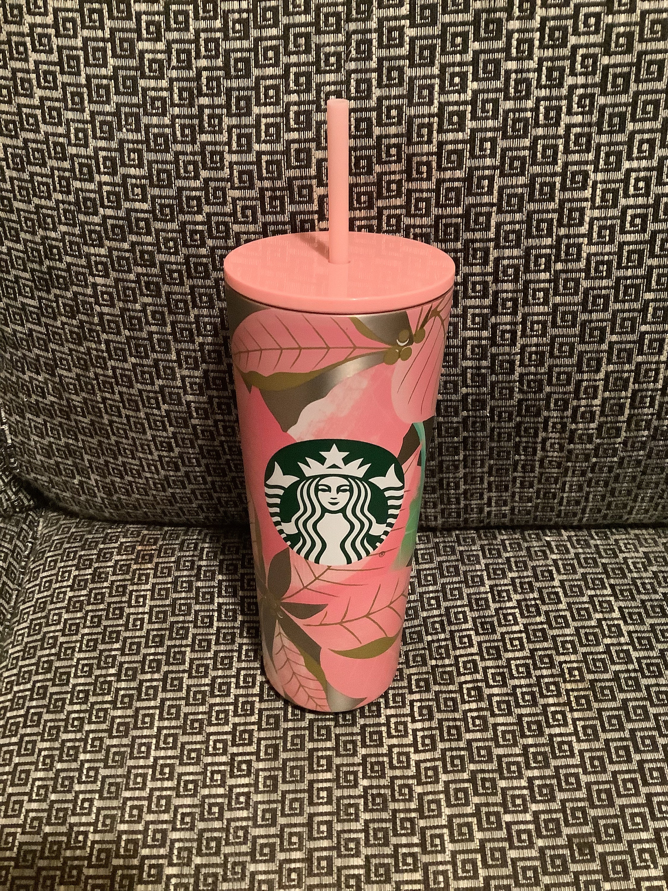 Starbucks Holiday 2022 Poinsettia Venti Tumbler + Flower Straw Topper NEW!