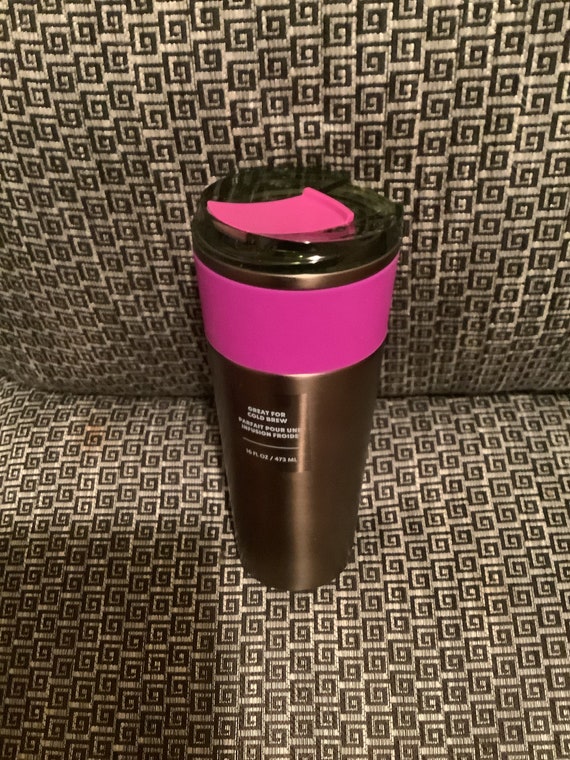 NEW Starbucks Ice White Stainless Steel Tumbler Cold Cup 16 Oz Holiday 2021