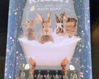 Rabbit soaps holder in coco 