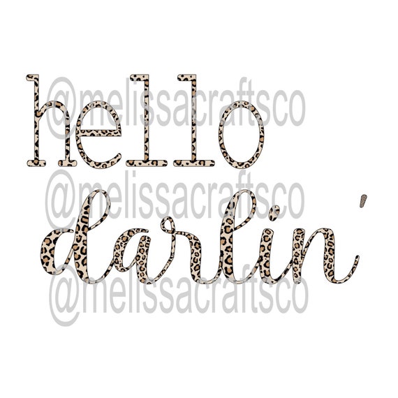 Hello Darlin' Digital Download Etsy