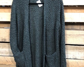 grey popcorn sweater