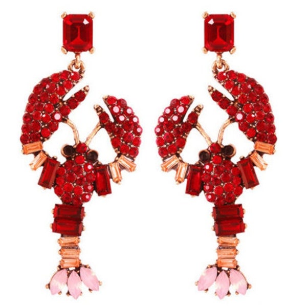 Crawfish Earrings - 5103 - Crawfish Boil - NOLA Cajun Louisiana Mardi Gras - New Orleans - Crawdaddy - Mardi Gras - Kingcake - Parade