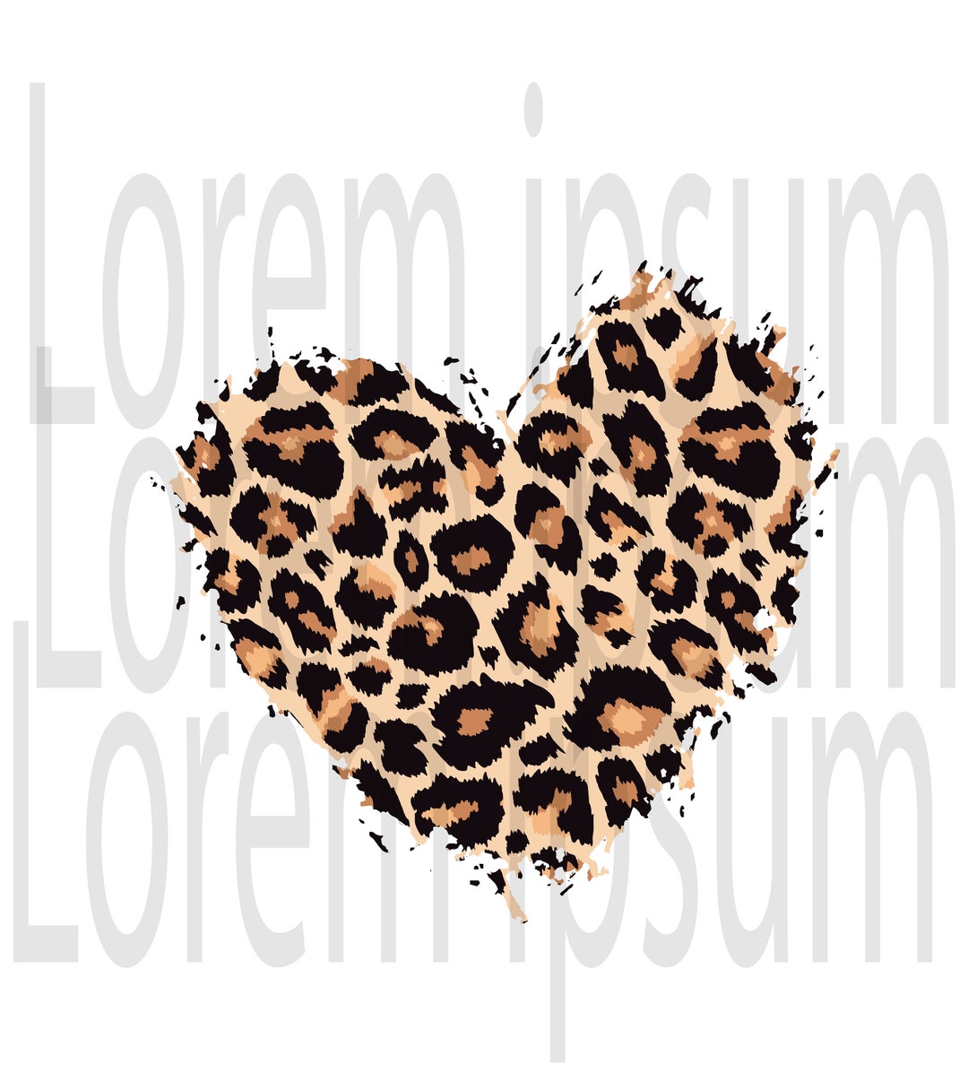 Leopard Heart Png Png Files for Sublimation Sublimation Designs Cheetah