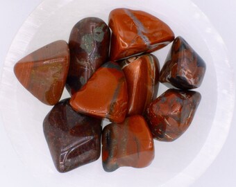Rainbow Red Jasper Tumbled Stone