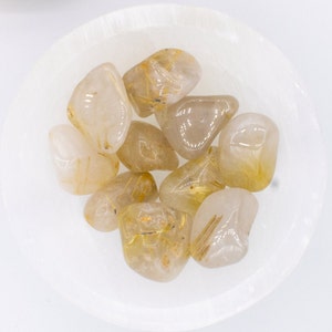 Rutile Rutilated Quartz Tumbled Stone
