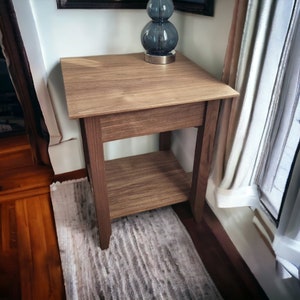 Jayne Collection - Solid Walnut End Table / Nightstand