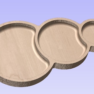 Snowman Tray - Digital Download - CNC - Toolpaths Included (ai, crv, crv3d, dxf, svg, eps, pdf)