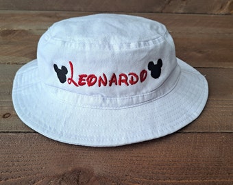 PERSONALIZED Toddler Bucket hat; toddler sun hat; custom sun hat; monogrammed bucket hat; baby hat with chinstrap, baby sun protection, brim