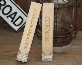 PERSONALIZED Laser Engraved Authentic Maple Wood Train Whistle; train accessories; custom wood whistle; train costume; Train party favor
