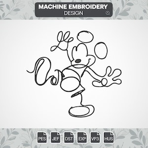 Mouse embroidery designs, Mouse character embroidery file, mouse machine digital embroidery designs, instant download mouse embroidery file