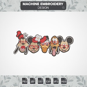 Valentine Mouse And Friends embroidery designs, Mouse embroidery file, valentine machine digital embroidery designs, instant download file