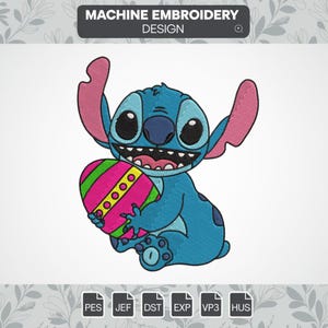 diseños de bordado de extraterrestres azules, archivo de bordado de feliz pascua, diseños de bordado digital a máquina de huevos de pascua, archivo de extraterrestre azul de descarga instantánea