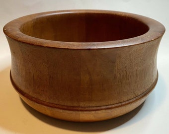 Danish Modern Richard Nissen Denmark Staved Teak Wood Salad Serving Bowl Large 10.5”